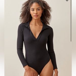 BONE WHITE Reformation Hailey Bodysuit NWOT